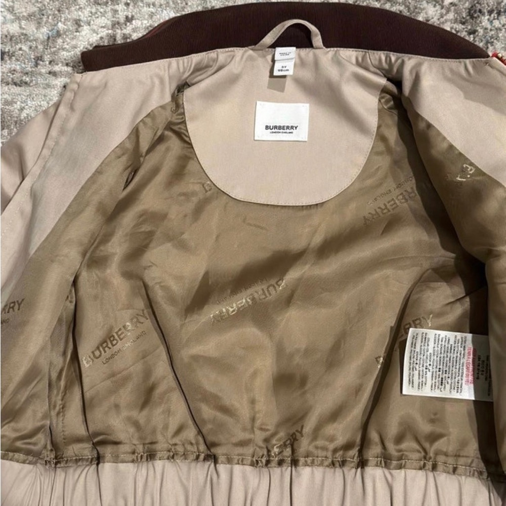 BURBERRY Boys Harrington Monogram Stripe Print Jacket - Picture 4 of 8